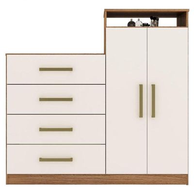 Comoda 2 Portas 4 Gavetas Nora Amendola Off-white