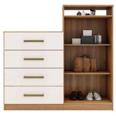 Comoda 2 Portas 4 Gavetas Nora Amendola Off-white