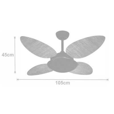 Ventilador De Teto Volare Office Petalo Palmae Branco 220V