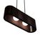 Luminária Pendente Veneza Modelo Ripado Marrom