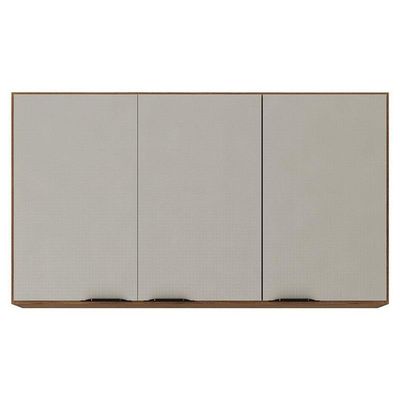 Armário Aéreo Para Cozinha Firenze 3 Portas Amêndola Touch Nude Prime Tx - Demóbile