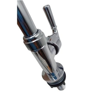 Torneira Gourmet Flexível De Parede Com Ducha Cromado Inox Rotação De 360° Cozinha Lavanderia