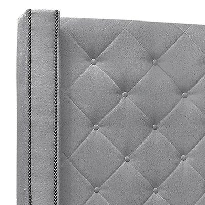 Cabeceira Casal Cama 140cm Louise S06 Linho Cinza - Mpozenato