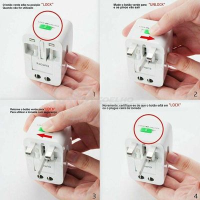 Adaptador De Tomada Universal Internacional Sestini - 9551