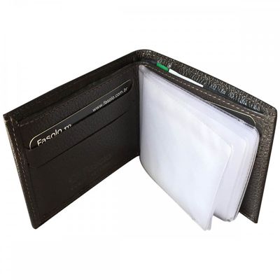 CARTEIRA MASCULINA COURO PEQUENA FASOLO H007 MARROM Cor:Marrom;Tamanho:Único;Gênero:Homem
