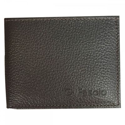 CARTEIRA MASCULINA COURO PEQUENA FASOLO H007 MARROM Cor:Marrom;Tamanho:Único;Gênero:Homem