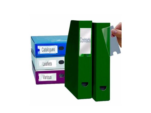 Porta Etiquetas Auto Adesivo 20x150mm - Embalagem com 5 Unds