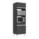 Paneleiro 2 Portas 63cm Para Forno E Microondas Veneza Multimóveis V3679 Preto/branco Preto/branco