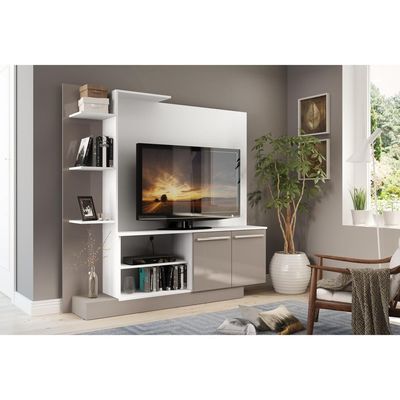 Estante Para Tv Até 55´´ Denver Fg2473 Branca/lacca Fumê