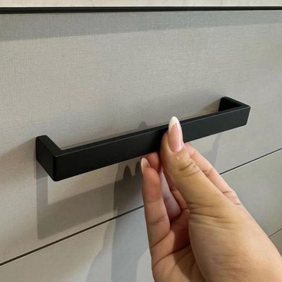 Puxador Alça de Móvel Preto Fosco 16cm Piauí Torralba Minimalista 3267