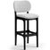 Kit 3 Banquetas Alta Bar Cozinha Sala Jantar Fixa Betta L02 Preto Linho Cinza - Lyam Decor