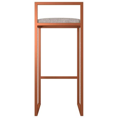 Kit 03 Banquetas Alta Para Cozinha Sala de Jantar Hanna L02 Bronze Linho Bege - Lyam Decor