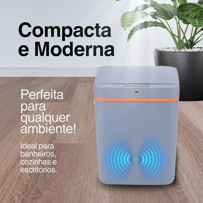 Lixeira Inteligente Automática Recarregável 12 Litros - Praticidade E Higiene