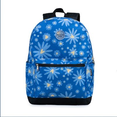 Mochila Escolar Feminina Margaridas Azul U / Azul