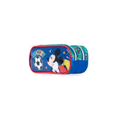 Estojo Escolar Masculino 2 Compartimentos Mickey Verde U / Verde