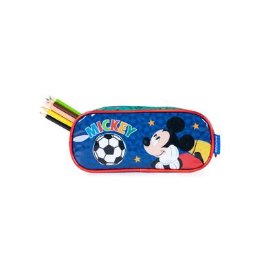 Estojo Escolar Masculino 2 Compartimentos Mickey Verde U / Verde
