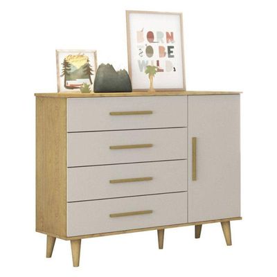 Quarto De Bebê Ambiente Ludmila Off White Bétula - Carolina Baby