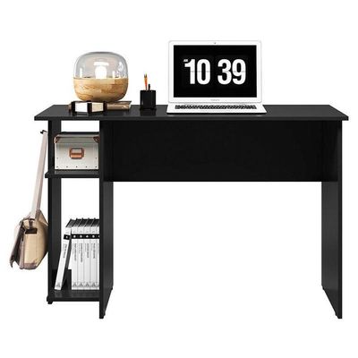 Mesa Para Escritório 3875 Ambiente Preto Fosco - Qmovi