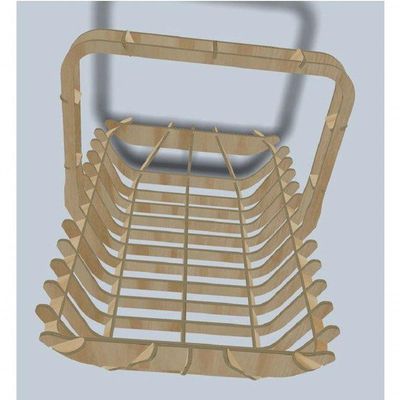 Cesta De Fruta Com Alça Corte à Laser Em Mdf