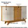 Buffet Aparador 3 Portas 136 Cm Monza Madetec Cinamomo Off White