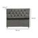 Cabeceira Estofada Cama Box King 195 Cm Suede Ayla cinza