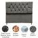 Cabeceira Estofada Cama Box King 195 Cm Suede Ayla cinza