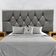 Cabeceira Estofada Cama Box King 195 Cm Suede Ayla cinza