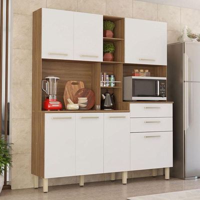 Kit Para Cozinha Amendola Branco - Demóbile