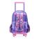 Mochila de Rodinha Infantil Feminina Ariel  e Linguado U / Rosa
