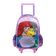 Mochila de Rodinha Infantil Feminina Ariel  e Linguado U / Rosa