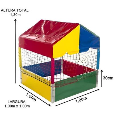 Pula Pula 2,30m + Piscina De Bolinhas 1m + 500 Bolinhas + Escorrega Médio + 2 Gangorra 1L + 1 G2