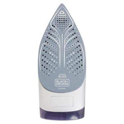 Ferro a Vapor BlackeDecker FX2550 Ceramic Gliss Cabo Giratório Branco com Roxo / 220V
