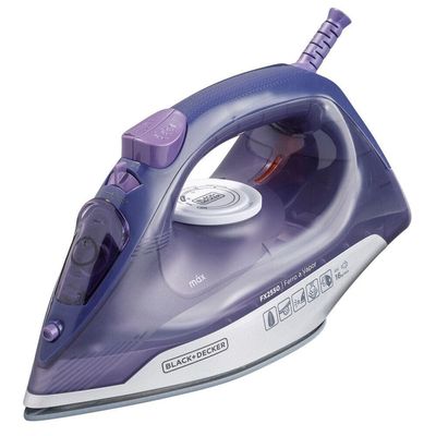 Ferro a Vapor BlackeDecker FX2550 Ceramic Gliss Cabo Giratório Branco com Roxo / 220V