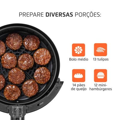 Fritadeira Elétrica Sem Óleo Air Fryer Mondial AF35-BF MK NE 1500W 3,5 Litros Preto / 110V