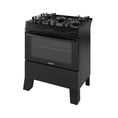 Fogão Itatiaia 5 Bocas Electra Glass Plus com Mesa de Vidro e Acendimento Automático Preto / Bivolt
