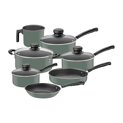 Conjunto de Panelas 7 Peças Tramontina Versalhes AA com Antiaderente Starflon Verde