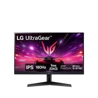 Monitor Gamer 24 Polegadas LG UltraGear 24GS60F-B com Tela IPS, Full HD, 180Hz, NVIDIA G-SYNC, AMD FreeSyn, HDR10 e 1ms (GtG) Preto / Bivolt