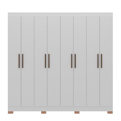 Guarda-Roupa Bartira Porto com 8 Portas e 4 Gavetas 219,2 de Largura Branco