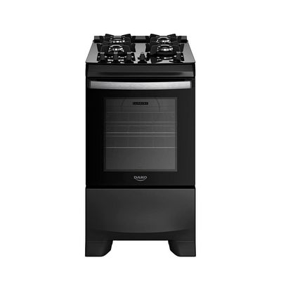 Fogão 4 Bocas Dako Supreme Glass com Mesa de Vidro e Acendimento Automático Preto