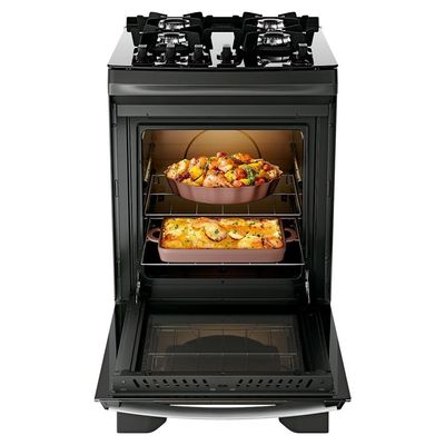 Fogão 4 Bocas Dako Supreme Glass com Mesa de Vidro e Acendimento Automático Preto