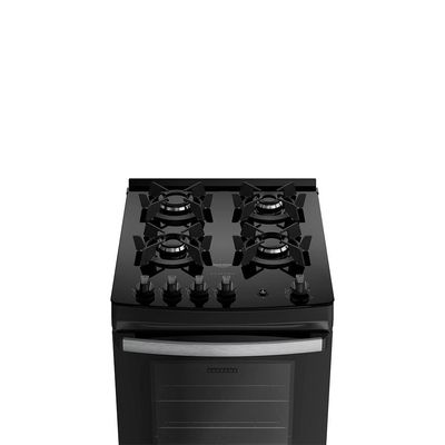 Fogão 4 Bocas Dako Supreme Glass com Mesa de Vidro e Acendimento Automático Preto