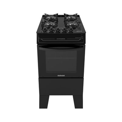 Fogão Itatiaia 4 Bocas Electra Glass Plus com Mesa de Vidro e Acendimento Automático Preto / Bivolt