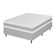 Cama Box Casal Umaflex Loreto Branco com Cinza