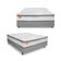Cama Box Casal MGA Itaflex Colchão Inducol Montreal Europillow Molas Ensacadas SoftGel Cinza com Branco