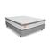 Cama Box Casal MGA Itaflex Colchão Inducol Montreal Europillow Molas Ensacadas SoftGel Cinza com Branco