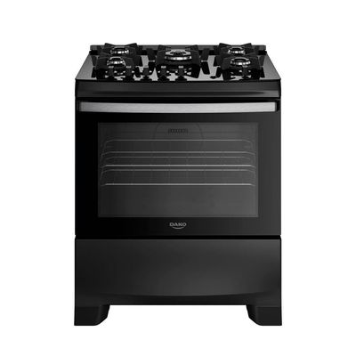 Fogão 5 Bocas Dako Supreme Glass com Mesa de Vidro e Acendimento Automático Preto / Bivolt