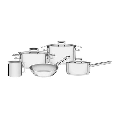 Jogo de Panelas Tramontina Brava em Aço Inox 5 Peças Inox