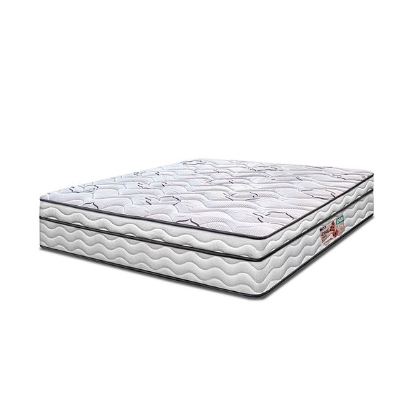 Colchão Queen Cama InBox Moderne Ortopédico com Camada Especial de Espuma D45 25x158x198cm Branco com Cinza