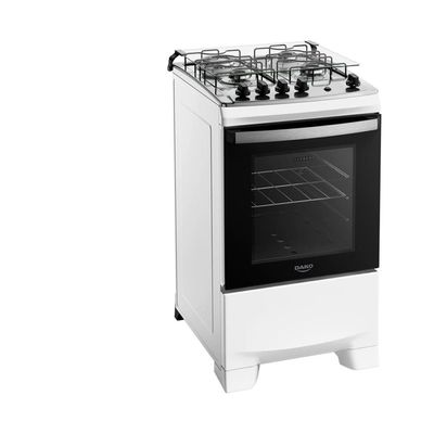 Fogão 4 Bocas Dako Supreme com Mesa em Inox e Acendimento Automático Branco / Bivolt