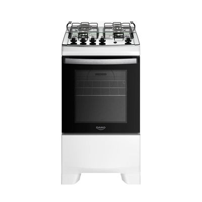 Fogão 4 Bocas Dako Supreme com Mesa em Inox e Acendimento Automático Branco / Bivolt